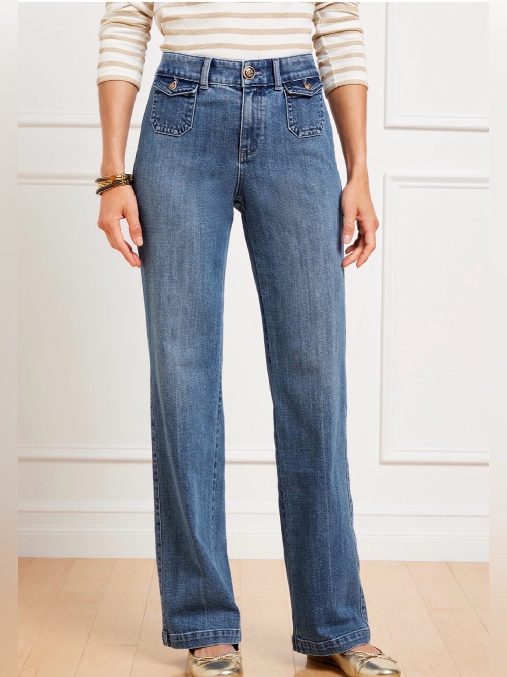 Talbots Classic Jean Trouser Priscilla Wash Size 14P
